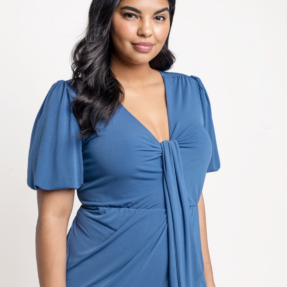 Eloquii Blue Midi Dress - Picture 2 of 4